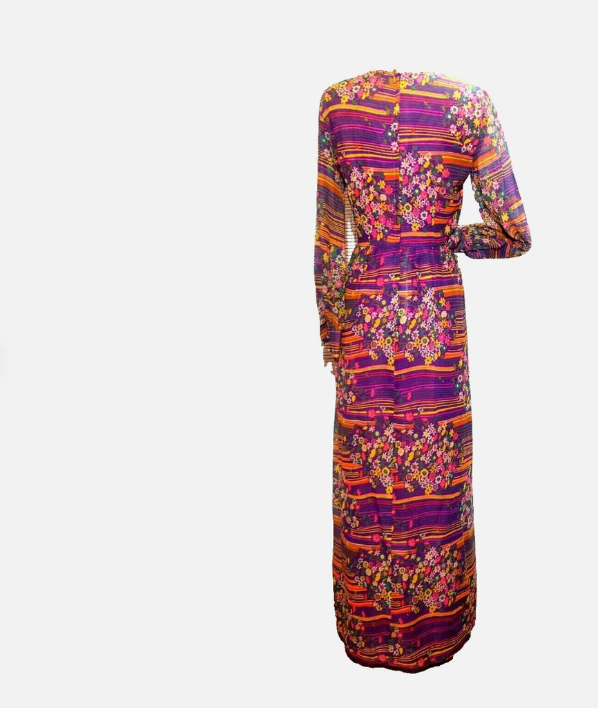 1960's Vintage Julie Miller Maxi Dress