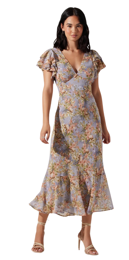 ASTR Celestine Floral Flutter Dress