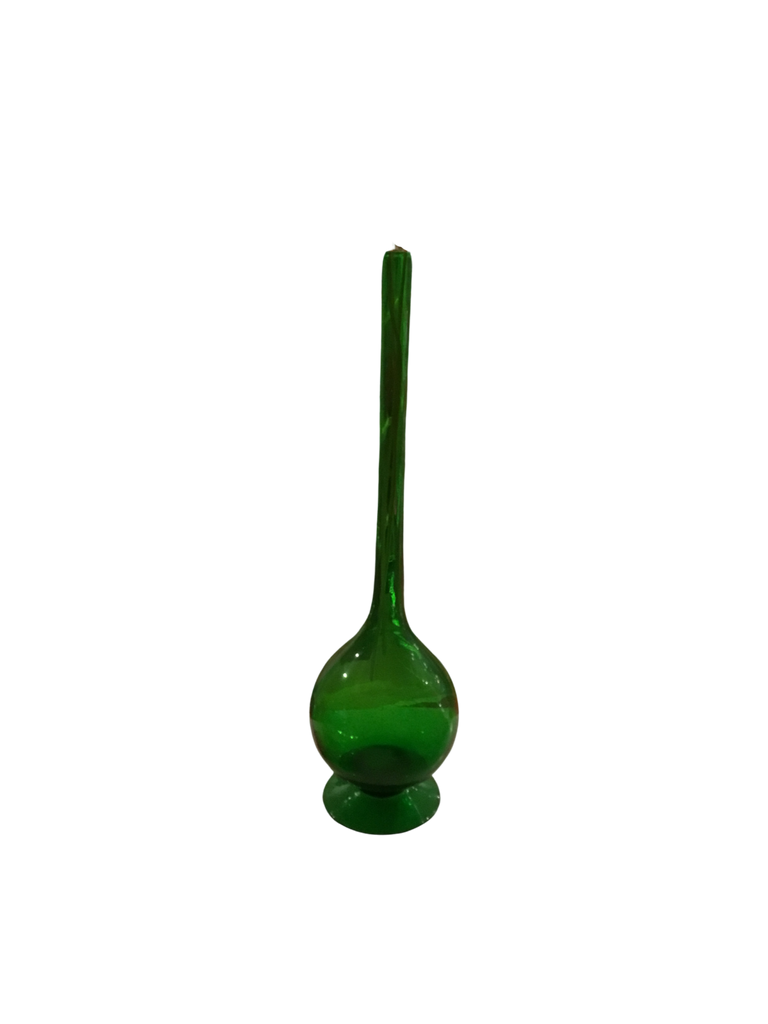 1970's 19" Green Glass Vase