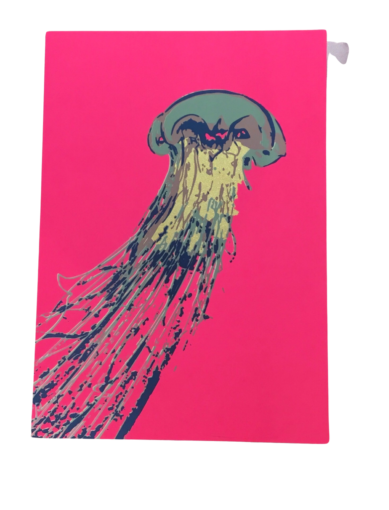 Jellyfish/Qualle Neon Pink Card
