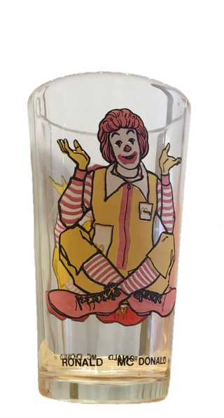 Vintage 1970's Ronald McDonald Drinking Glass