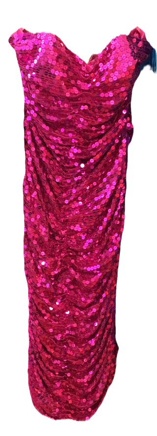 Vintage Oleg Cassini Pink Sequin Cocktail Dress