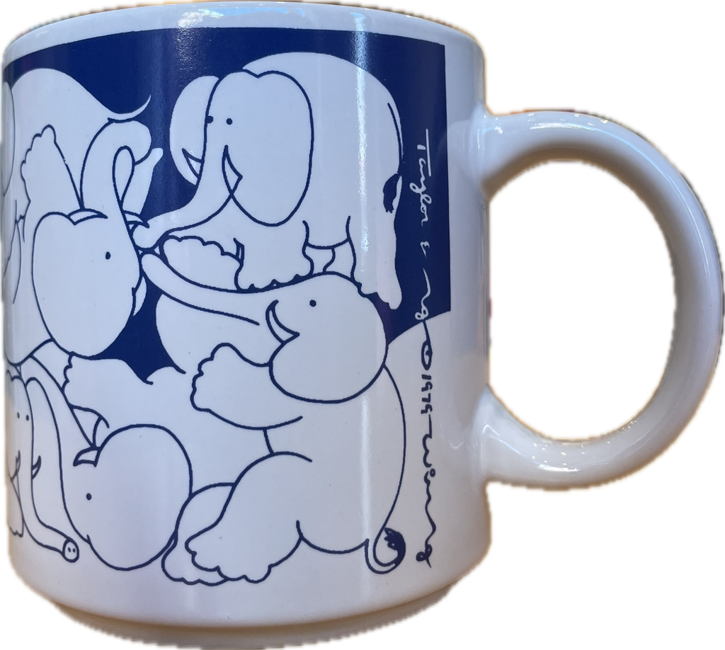 Taylor & Ng Blue Nitetime Animates Elephants Mug