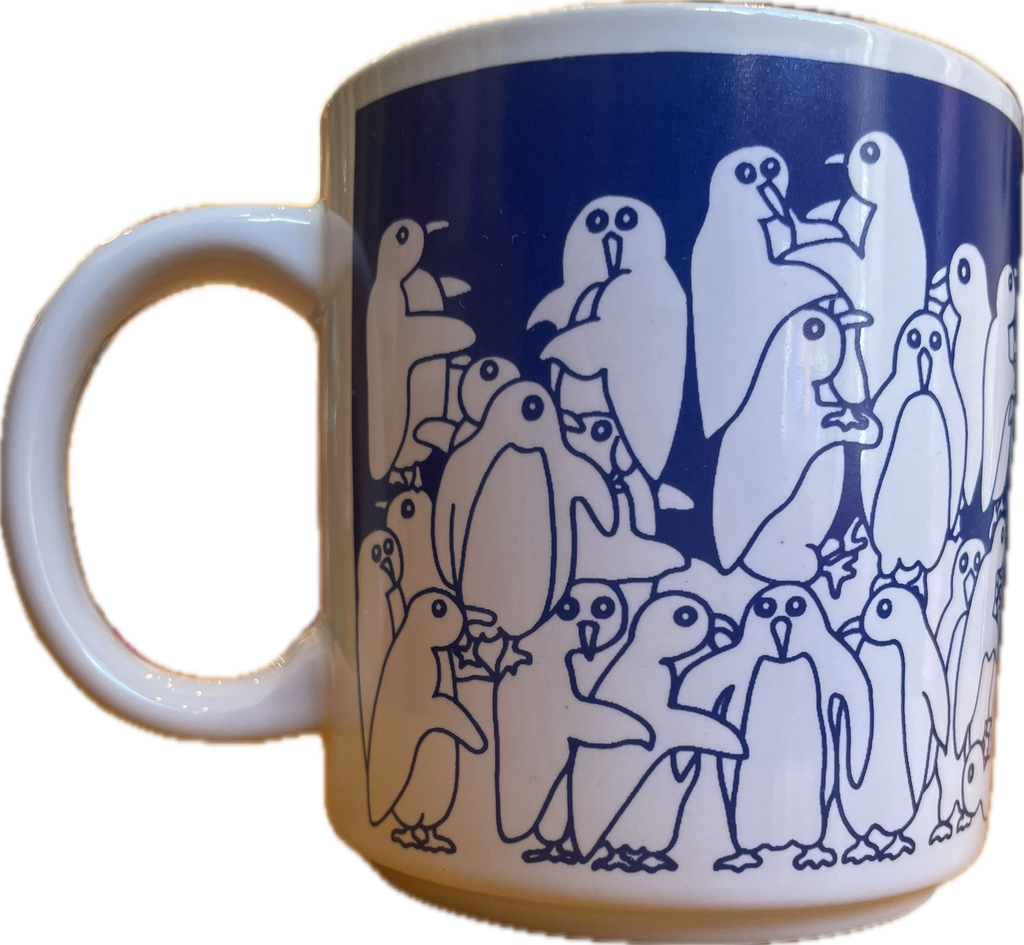 Taylor & Ng Blue Nitetime Animates Penguins Mug