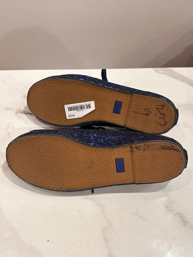 Keds and Kate Spade Blue Glitter Sneakers House of Kellogg