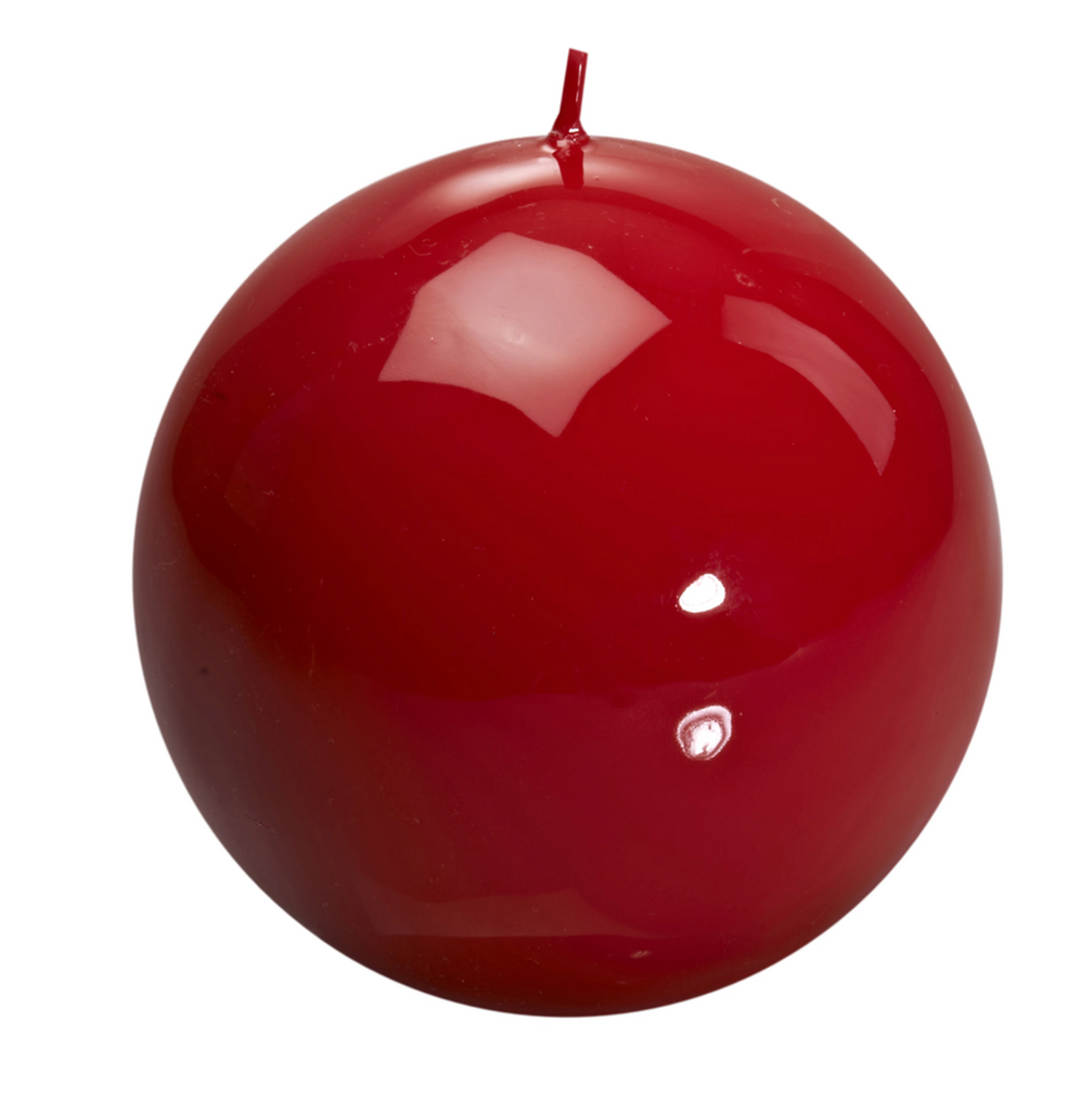 Meloria Ball Candle: 100 mm Red