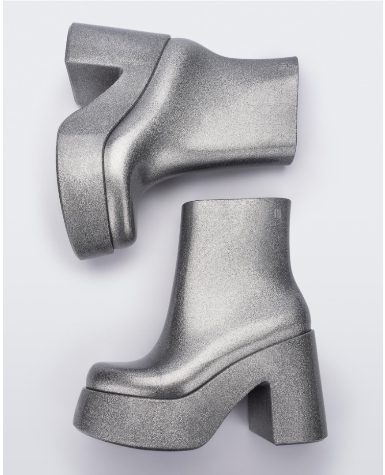 Melissa Nubia Platform Boot in Silver