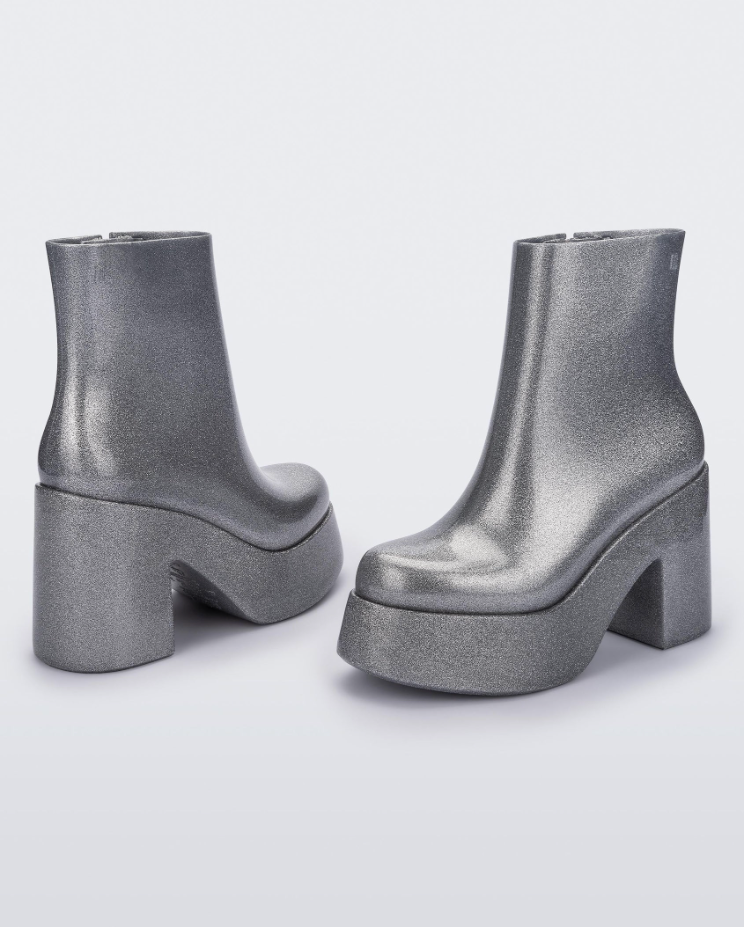 Melissa Nubia Platform Boot in Silver