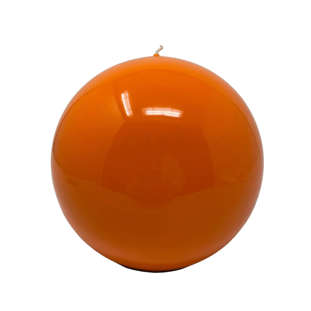 Meloria Ball Candle: 100 mm Orange