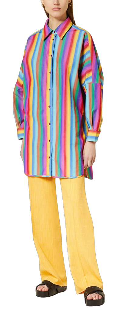ETRO Oversized Rainbow Striped Shirt