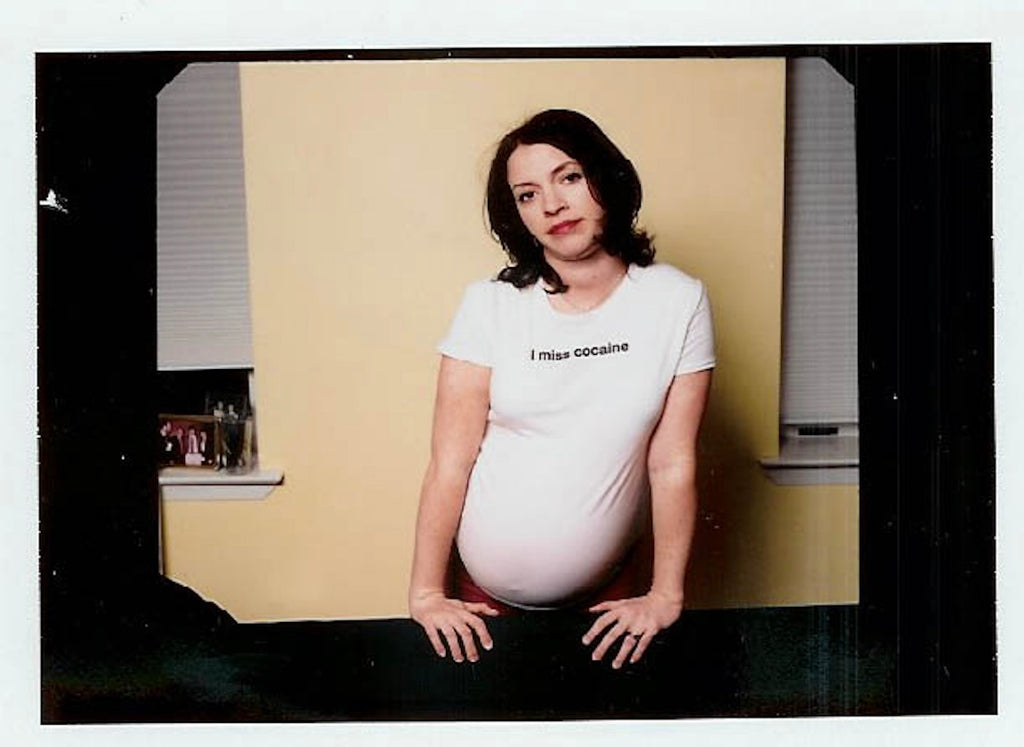 Maternity-I Miss Cocaine T-Shirt White-2XL