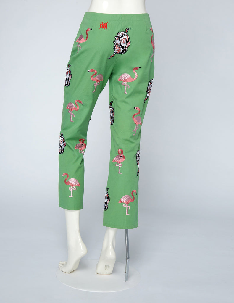 Flamingo and Sexecutioner Pants - ONE OF A KIND - Size 6