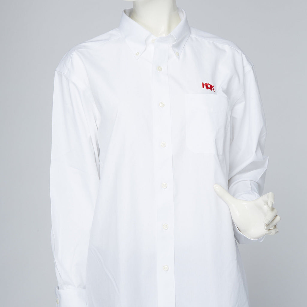 Men's oxford with embroidered logo