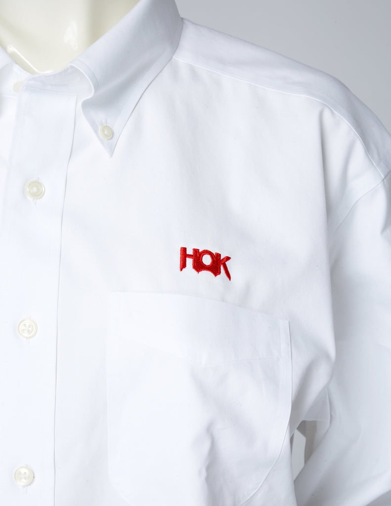 Men's oxford with embroidered logo