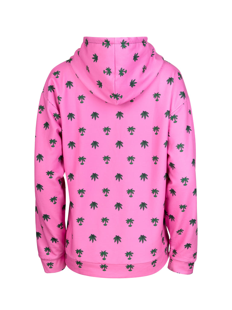 Pot and Palm Hoodie Sweatshirt - Pink